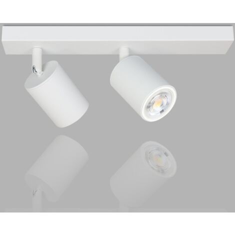 ZMH Spot plafond, plafonnier - 2 lumière - GU10 - L 300mm - blanc - Moderne - éclairage intérieur - Salon I Chambre I Cuisine I Salle à manger - sans ampoules