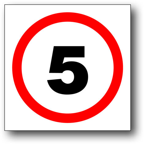 ZNDW-2 SEÑAL DE CARRETERA límite de velocidad 5 km