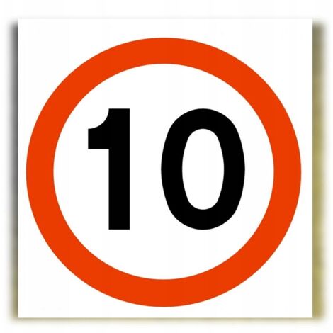 ZNDW-3 SEÑAL DE CARRETERA límite de velocidad 10 km