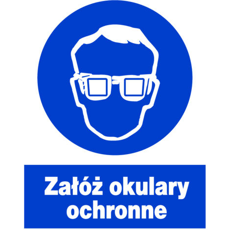 ZNO-2 - Arbeitsschutzzeichen - Schutzbrille aufsetzen