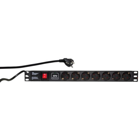 Zocalo Con 7 Zocalos Schuko Para Rack 19 Switch