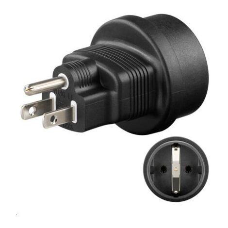 Zócalo de contacto de protección en el adaptador de viaje del adaptador de corriente de enchufe de EE. UU. / Japón, 1 pieza, 95308