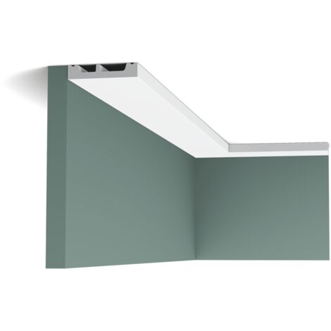 Zócalo Orac Decor SX157 AXXENT SQUARE Zócalo Multifuncional Elemento decorativo para pared diseño moderno blanco 2 m