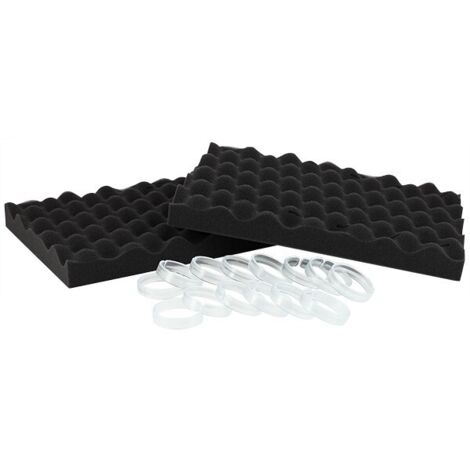 Zodiac – Lot de 2 brosses mousse noires et 14 clips de fixation – Accessoire pour robot de piscine – Compatible avec modèles Indigo et Sweepy Free