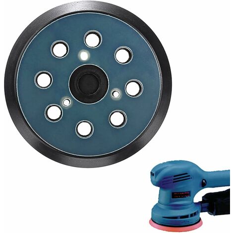 ZOLGINAH 1 Uds. Almohadilla de lijado de 125mm, discos de lijado redondos de 8 orificios, almohadilla de PU, para lijadora, reemplazo de almohadilla de lijado suave, para Makita, DW