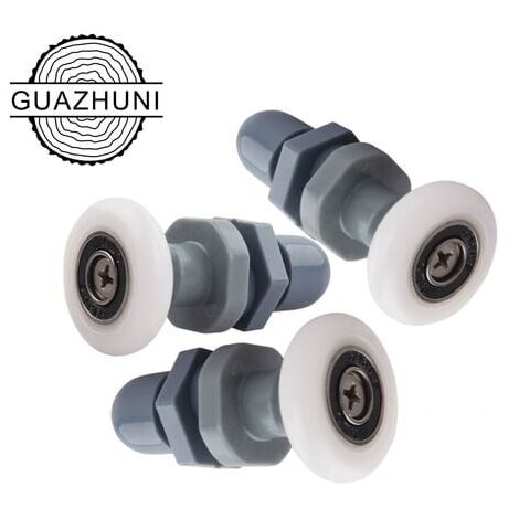 ZOLGINAH 10 correderas para puertas de ducha individuales/ruedas/poleas/guías de 23 mm de diámetro