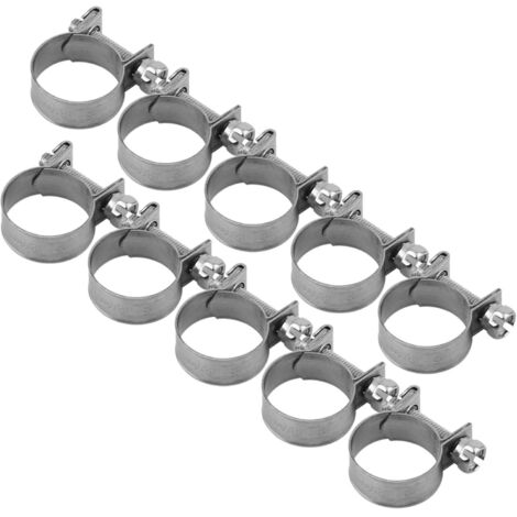 ZOLGINAH 10 pièces collier de serrage Mini tuyau de conduite de carburant collier de tuyau en acier inoxydable attache de tuyau pour tuyau d'air tuyau d'eau tuyau de carburant tuyau en Silicone(16-18M