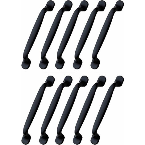 ZOLGINAH 10pcs Poignée de placard noir 96mm poignée meuble-Poignée de meuble Cuisine Armoire Porte Poignées Placard