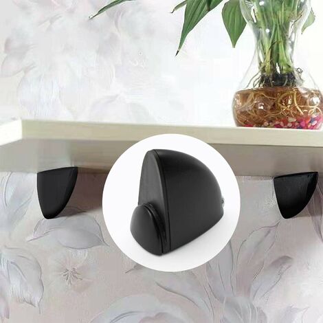 ZOLGINAH 12 Pièces Supports D'étagère en Verre Réglables, Pince à Verre Support Miroir, Garde Corps Verre Utilisé pour le Support D'étagère de Salle de Bain de 2-17 mm D'épaisseur (Noir)