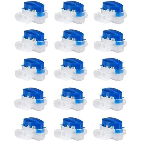 ZOLGINAH 15 Pcs connecteur de câble étanche 3 trous connecteurs de fils électriques sertis connecteur de tondeuse à gazon rempli de gel avec, 314 Connecteurs de Câble Parfait pour Jardin et Extérieur