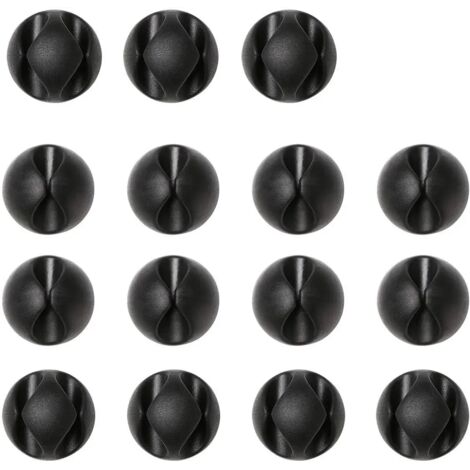 ZOLGINAH 15pcs Clips Câble, Rangements de câbles et serre-câbles, Maintient et Cache-câbles pour Fils Electriques, Câbles de Charge, Chargeurs de Téléphones Cellulaires, Câbles Audio
