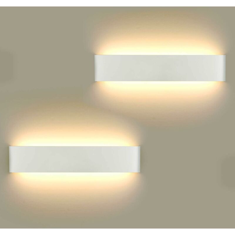Image of ZOLGINAH 2 Pezzi Applique a LED 14W Luminoso 36cm Applique da Parete per Interni Applique da Parete Moderna Lampada da Parete per Interni Corridoio