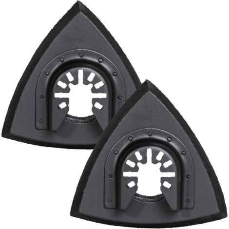 ZOLGINAH 2 Piezas Almohadillas de Lijado Triangulares Almohadilla de Lijado Multiherramienta Oscilante de 80 mm para Lijado de Madera