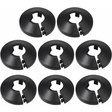 ZOLGINAH 20 Piezas Cubierta de Manguera de Radiador Abrazaderas de Tubería de Plástico Decoración de Cubierta de Tubería para Tubería de 16 Mm de Diámetro-Negro