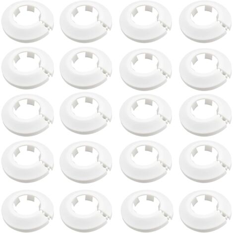 ZOLGINAH 20 Piezas Cubiertas para Tubos de Radiador - Rosas de Cubierta - Rosas de Cubierta de Radiador - para Cubiertas de Radiador - Blanco