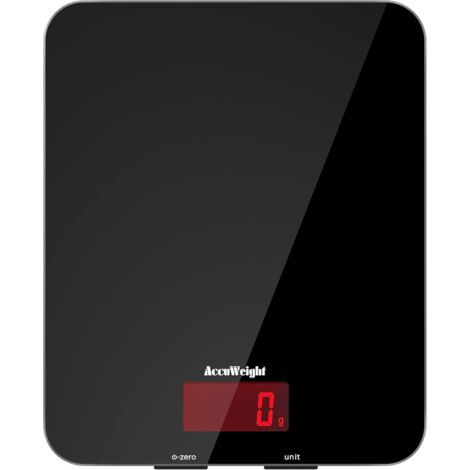 ZOLGINAH 201 Balance de Cuisine Électronique Balance Multifonctionnelle Numérique avec Écran LCD Rétro Éclairé Balances Postales avec Plateforme en Verre Trempé, Arrêt Automatique, Fonction de Tare