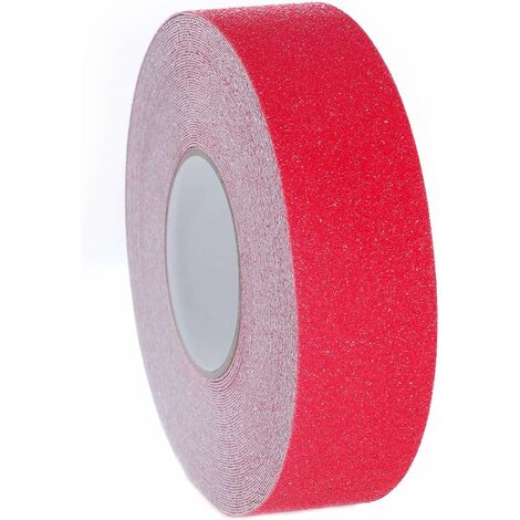 ZOLGINAH [20Mx5cm] Cinta Adhesiva Antideslizante, Adhesivo Fuerte, Cinta Autoadhesiva Antideslizante, para Interior y Exterior, para Seguridad en el Trabajo y el Hogar. Cinta de seguridad, roja, TKD50