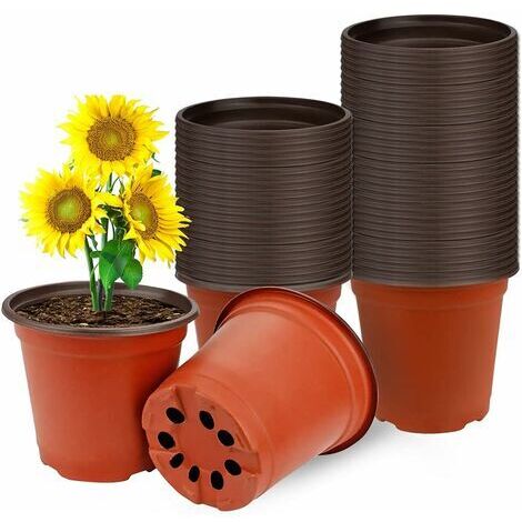 ZOLGINAH 20Pièces Pots de Plantes en Plastique, Pots de Semis Réutilisables Pots de Fleurs Pratiques Multifonctionnels Petit Récipient de Pépinière Souple, pour la Plantation Intérieure et Extérieure