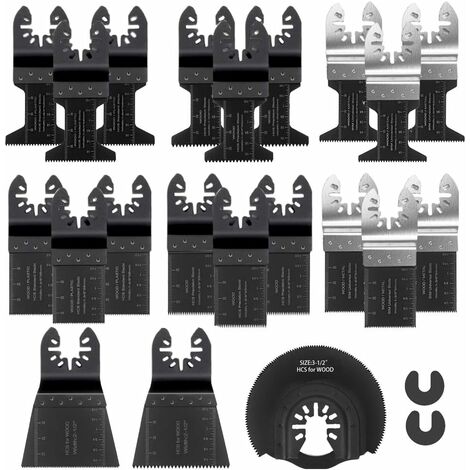 ZOLGINAH 21 hojas de sierra oscilantes, herramientas oscilantes de liberación rápida para corte general, kit multiherramienta oscilante mixto universal profesional