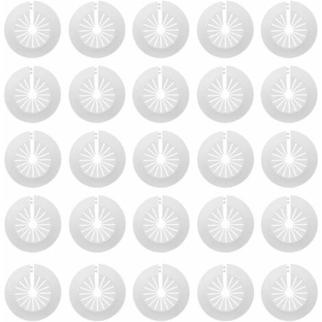 ZOLGINAH 30 Piezas Radiadores de Tubería de Plástico Cubierta de Tubería de Radiador Rosetas Simples Cubierta de Tubería de Radiador Manguitos de Tubería para Tuberías de 15-29 mm (Blanco)