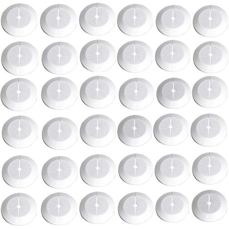 ZOLGINAH 36 Pcs Cache-tuyau,Radiateur de Tuyau,Radiateurs de Tuyau en Plastique pour Tuyaux de Chauffage Tuyaux d'eau Chaude et Froide Tuyaux de Gaz, Rosaces de Tuyau Est Utilisé pour les Tuyaux de 8-