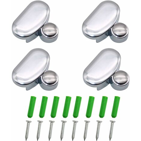 ZOLGINAH 4 Piezas Clips de Espejo Ovalados 3-5 mm Abrazadera de Vidrio de Aleación de Zinc Soportes de Estante de Vidrio, para Hogar Hotel Oficina Peluquería Banco de Trabajo Clips de Espejo de Baño