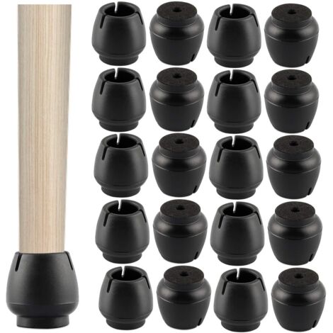 ZOLGINAH 40pcs Protection Pied de Chaise, Protège-Pied de Chaise en Silicone, Couvre-Pied de Meuble Antidérapant et Résistant aux Rayures, pour Intérieur ou Extérieur, Jardin, Pieds de Meubles de Bure