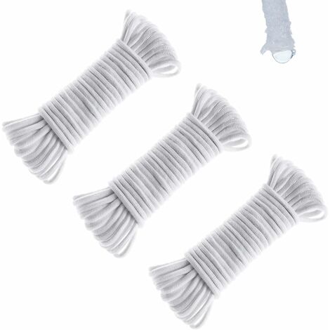 ZOLGINAH 45m 6mm Cordón de mecha capilar de riego automático Cuerda de riego automático para plantas de vacaciones Mecha hidropónica de bricolaje Sistema de riego automático Dispositivo en maceta