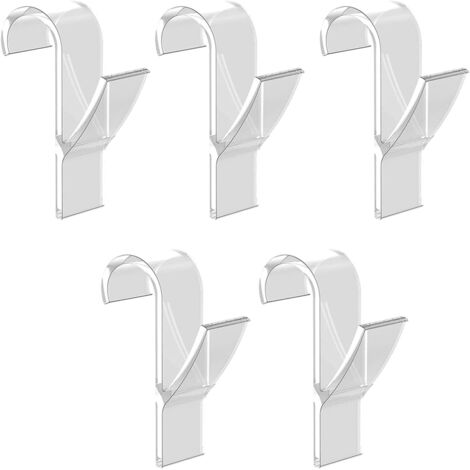 ZOLGINAH 5 Pièces Crochet de radiateur en plastique, Crochet de Radiateur Rond, Crochet Porte-Serviettes pour Radiateur, pour Accrocher des Serviettes et des Vêtements (Transparent)