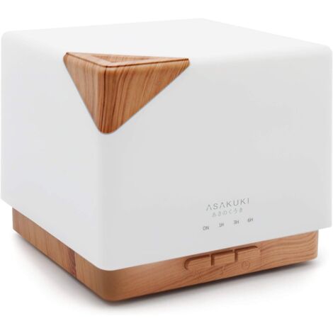 ZOLGINAH 700ml Diffuseur d'Huiles Essentielles, Premium 5 en 1 à Ultrasons Electrique Vaporizer Humidificateur, Minuterie et Arrêt Automatique sans Eau, 7 Couleurs de Lumière LED pour Yoga, Maison