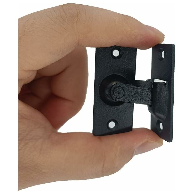Image of Zolginah - 90 gradi in acciaio inox piccolo bullone speciale serratura della porta della stalla serratura ad angolo retto serratura della porta