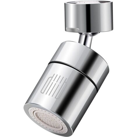 ZOLGINAH Aérateur de Robinet, Embout Robinet Cuisine, 360 ° Pivotant Mousseur Robinet avec 2 Modes de Pulvérisation Anti-éclaboussures Détartrage pour Évier de Bain, Économie d'Eau-FM22