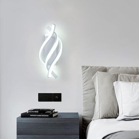 ZOLGINAH Applique Murale LED, 22W Intérieur Lampe Murale Moderne, Créativité Métal Lampe de Mur 1800LM pour Chambre Maison Couloir Salon Escalier (Lumière Blanche)