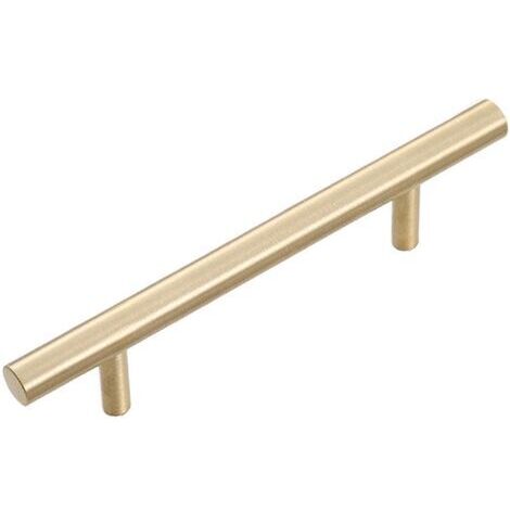 ZOLGINAH Armoire Porte Poignées - Acier Inoxydable Meubles Porte D'armoire de Cuisine Poignées Boutons de Tiroir Placard Pull doré avec Vis 96mm, 10pcs