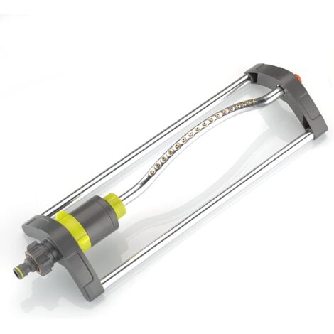 ZOLGINAH Arroseur de jardin oscillant en métal 17 buses de tuyau en cuivre Base en aluminium antirouille, couverture d'arrosage sur une grande surface Facile é installer et idéal pour l'arrosage de la
