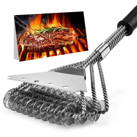 ZOLGINAH Brosse Barbecue, Brosse de Nettoyage Barbecue, 18 Pouces de Long, pour Grille à gaz, Grille au Charbon de Bois et Grille électrique (Brosse Nettoyage Barbecue)
