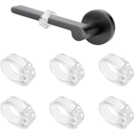 ZOLGINAH Butées de porte 6 Pièces PVC Poignée de porte Butée Porte Bumper Porte en Silicone Anti-Poignée De Porte Protection (Transparent)