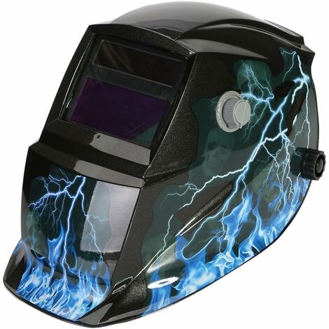 ZOLGINAH Casco de soldadura automático - Máscara de soldadura con 2 lentes y 2 sensores de filtro de sombra ajustable DIN9-13 para soldadura por arco MIG TIG MAG [Clase de eficiencia energética A+++]