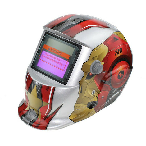 ZOLGINAH Casco de soldadura automático - Máscara de soldadura con 2 lentes y 2 sensores de filtro de sombra ajustable DIN9-13 para soldadura por arco MIG TIG MAG [Clase de eficiencia energética A+++]