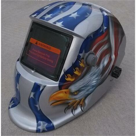 ZOLGINAH Casco de soldadura automático - Máscara de soldadura con 2 lentes y 2 sensores de filtro de sombra ajustable DIN9-13 para soldadura por arco MIG TIG MAG [Clase de eficiencia energética A+++]