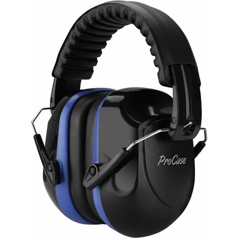 ZOLGINAH Casque Anti Bruit Pliable Réglable Confortable Adulte, avec Une Atténuation de NRR 28dB, Serre-tête Souple pour Milieu Bruyant ou Stressant-Bleu