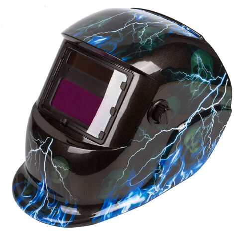 ZOLGINAH Casque de Soudure Automatique - Masque de Soudure avec 2 Lentilles et 2 Capteurs de filtre à ombre réglables DIN9-13 pour le soudage à l'arc de MIG TIG MAG [Classe énergétique A+++]