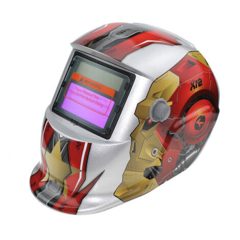 ZOLGINAH Casque de Soudure Automatique - Masque de Soudure avec 2 Lentilles et 2 Capteurs de filtre à ombre réglables DIN9-13 pour le soudage à l'arc de MIG TIG MAG [Classe énergétique A+++]