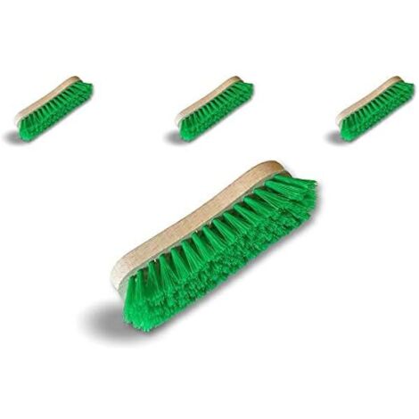ZOLGINAH Cepillo de lavado y fregado PPL verde  Juego de 3  Marco de madera  Limpieza, cepillado de baldosas de pared de cubierta  Cocinas, baños 1015Vcx3
