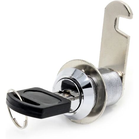 ZOLGINAH Cerradura de seguridad para buzón de correo de acero inoxidable de 16 mm con llaves a juego, cerradura de cajón de 25 mm