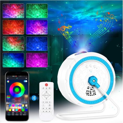ZOLGINAH Ciel étoilé à LED, veilleuse pour bébé, 16 modes d'éclairage et minuterie suspendue, rotation à 360 °, projecteur Bluetooth, lumière d'ambiance pour anniversaire, fête, chambre de Noël [Class
