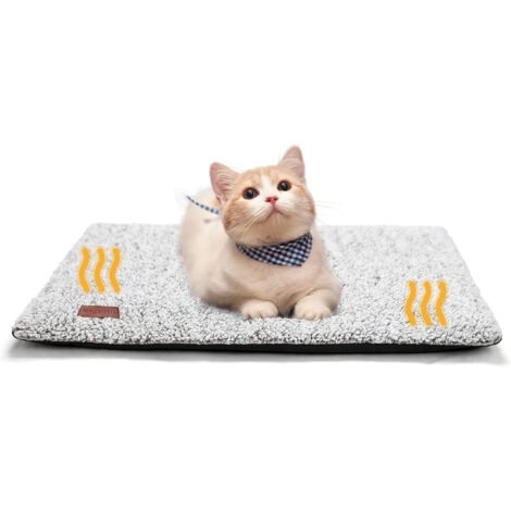 ZOLGINAH Coussin Auto-Chauffant Chat Tapis Chauffant Chien, Couverture Chauffante Tapis Thermique idéal pour Chat & Chien Lavable, Taille: 61X46cm