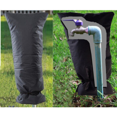 ZOLGINAH Couvercle antigel pour robinet, Couvercle de robinet d'eau plus épais Contre Gel Pluie Neige Couvre-Robinet Jardin Cour Couverture Robinet Externe, noir (20x5133cm