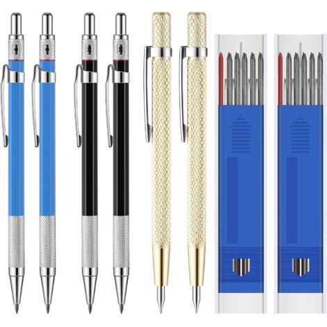 ZOLGINAH Crayons de Menuisier avec Recharges de Marqueurs et Outil de Grattage de Carbure pour Verre, Céramique, Acier Trempé (30 Pièces)