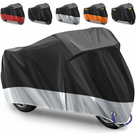 ZOLGINAH Cubierta para motocicleta Cubierta para motocicleta Cubierta impermeable Cubierta para motocicleta al aire libre hecha de tela Oxford 210D para motocicleta, resistente a la lluvia, protección